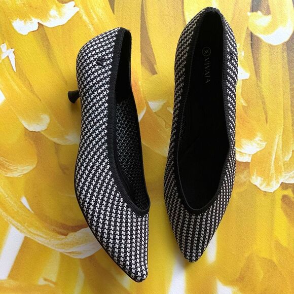 VIVAIA Houndstooth Kitten Heels (Sz 41) - Picture 5 of 9